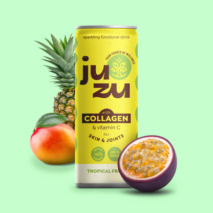 Collagen can tropical fruit flavour mango pineapple passion fruit